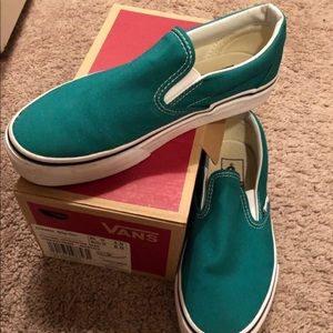 Green Van Slip Ons